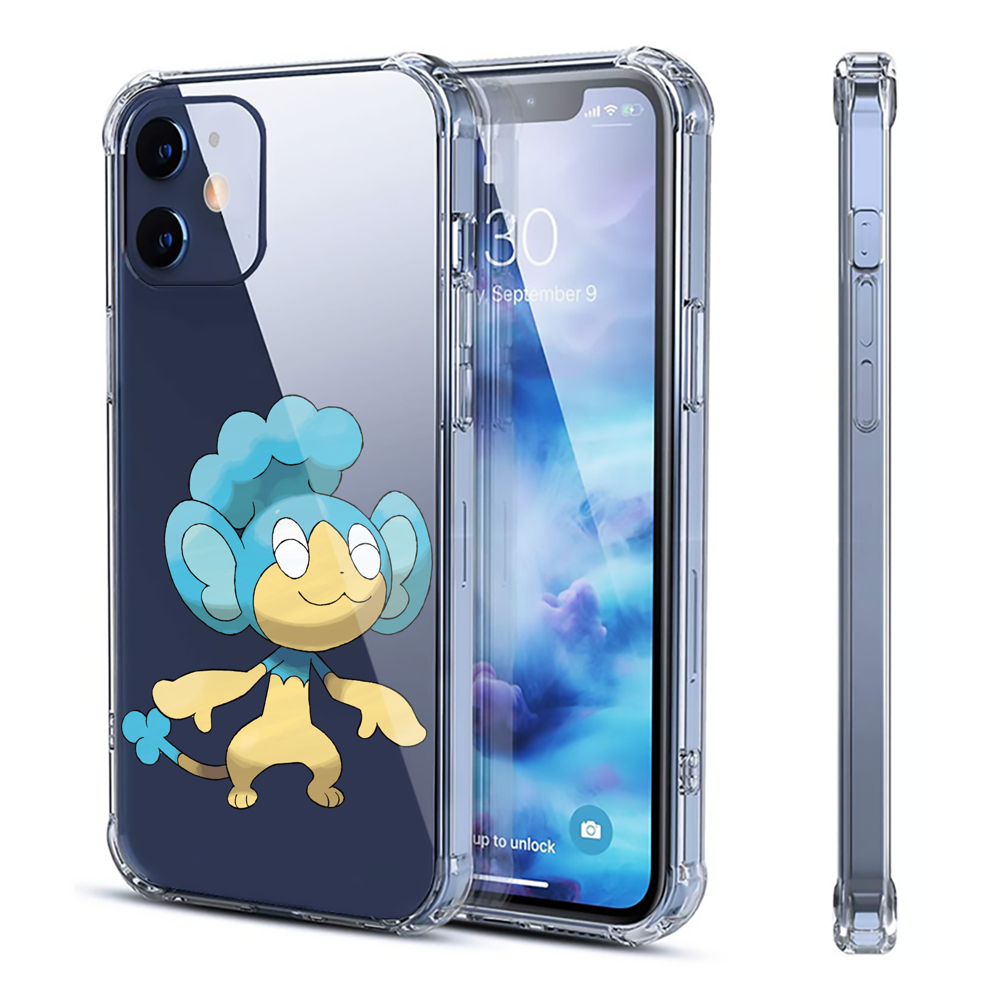 （画像用） ポケットモンスター Pokémon 【iPhone 12シリーズ対応】透明スマホケース（クリアソフトケース）